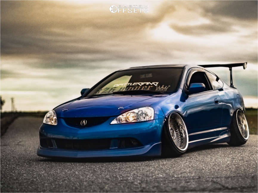 2005 Acura RSX with 18x11 -14 Work Emitz and 215/40R18 Federal