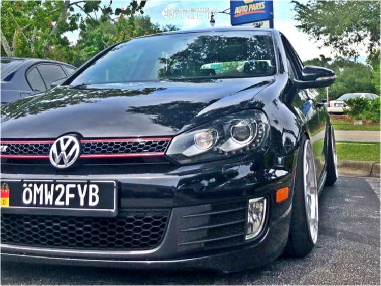 2014 Volkswagen GTI with 18x9.5 35 Rotiform Lsr and 215/35R18