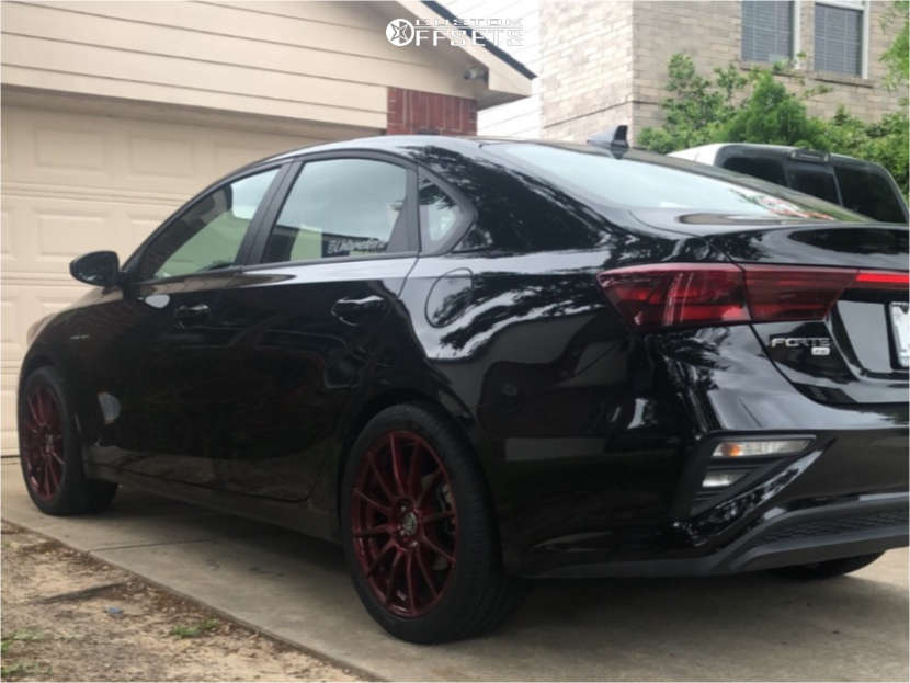 2019 Kia Forte with 18x8 40 Drag Concepts R16 and 245/40R18 Westlake