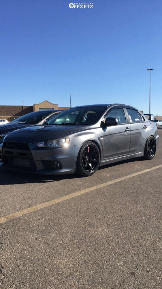 Lancer Design Rays 2008 Mitsubishi Lancer with 18x10.5 22 Rays Engineering 57DR and 285 ...