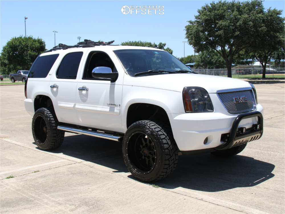 08 Gmc Yukon Wheel Offset Aggressive 1 Outside Fender Suspension Lift 6 Custom Offsets