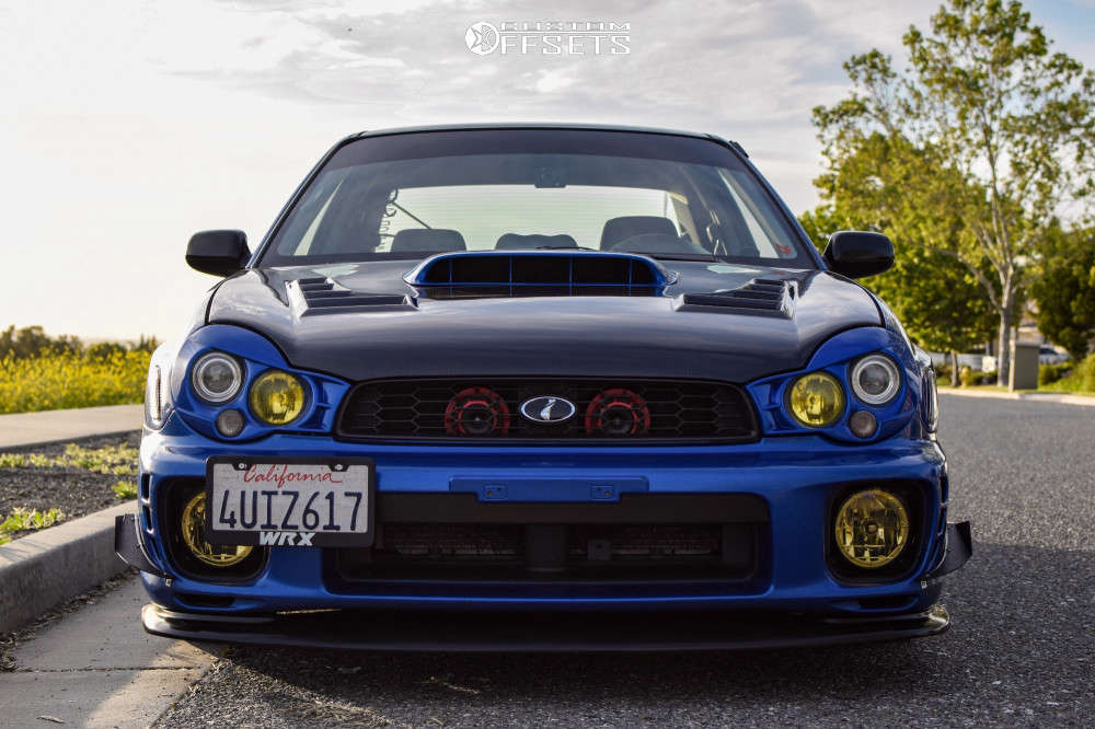 2002 Subaru WRX with 18x8.5 45 Advan Racing RGII and 245/40R18 Sumitomo ...