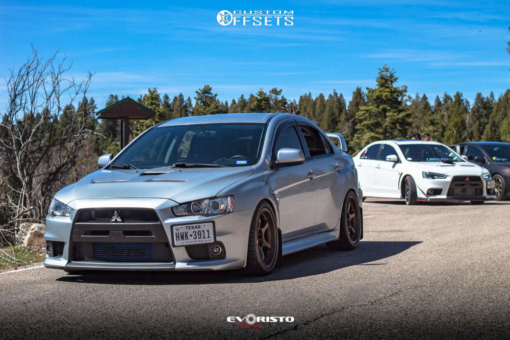 2012 Mitsubishi Lancer with 18x9.5 22 Carbyne Sprint and 265/35R18