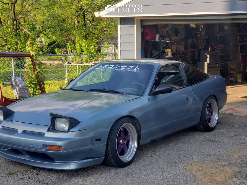 1989 Nissan 240SX with 17x9 20 JNC Jnc010 and 225/45R17 Nankang NS