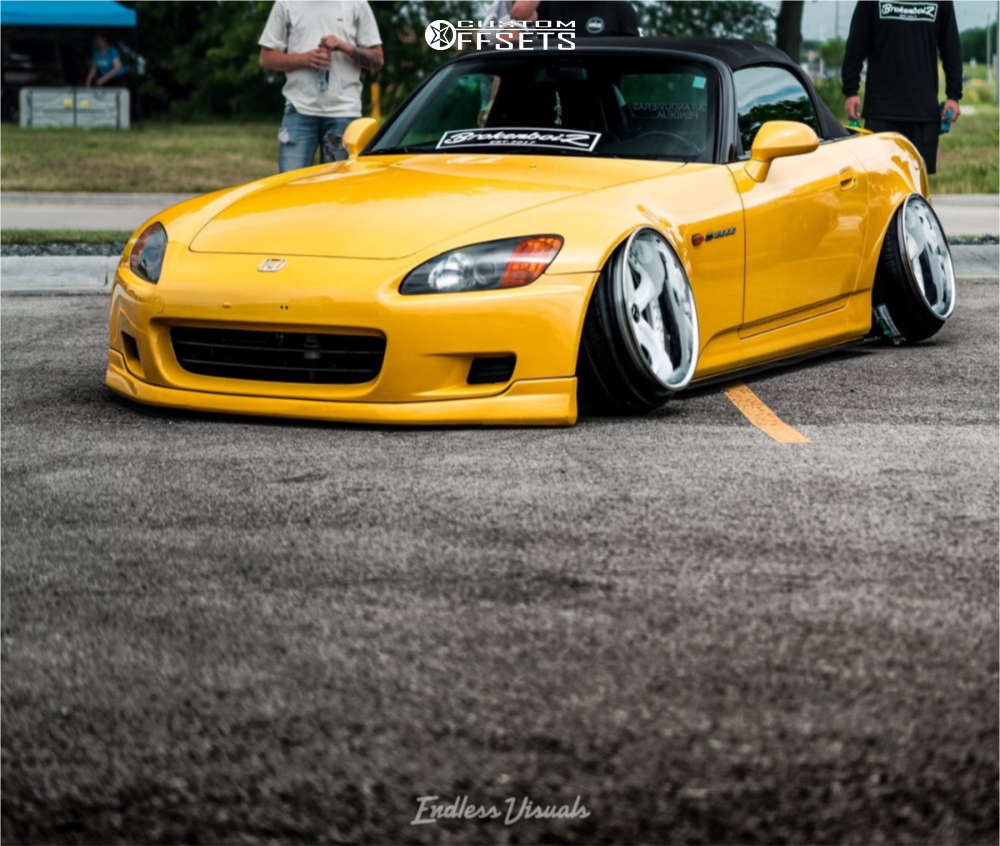 2003 Honda S2000 with 18x10.5 5 Work VS KF and 195/35R18