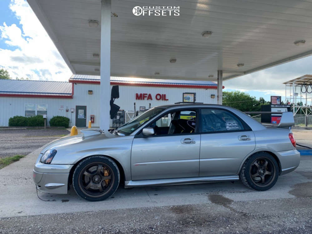 2005 Subaru WRX STI with 17x9 32 Motegi Traklite and 235/40R17