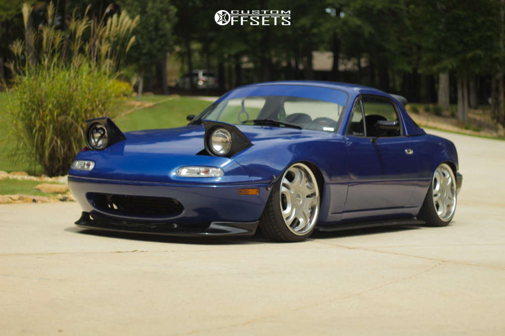 1990 Mazda Miata with 17x7 45 Lowenhart Ld1 and 165/45R17 Achilles