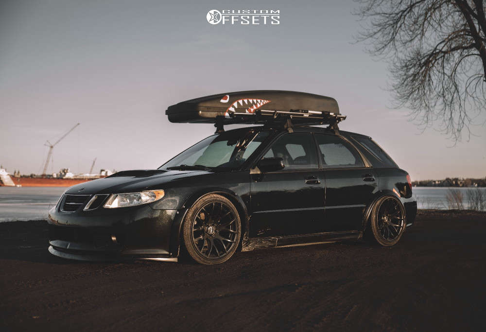 2005 Saab 9-2X with 18x9.5 40 Miro Type 111 and 235/40R18 Nankang