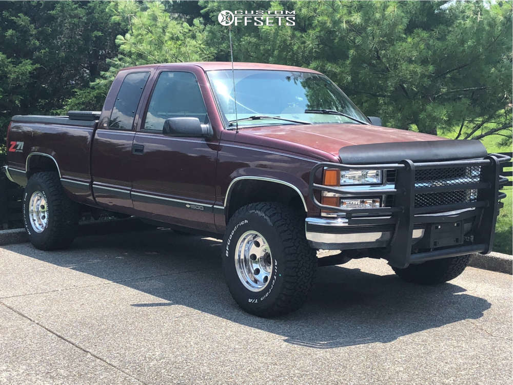 1998 Chevrolet K1500 Wheel Offset Aggressive 1 Outside Fender Suspension Lift 2 5 Custom Offsets