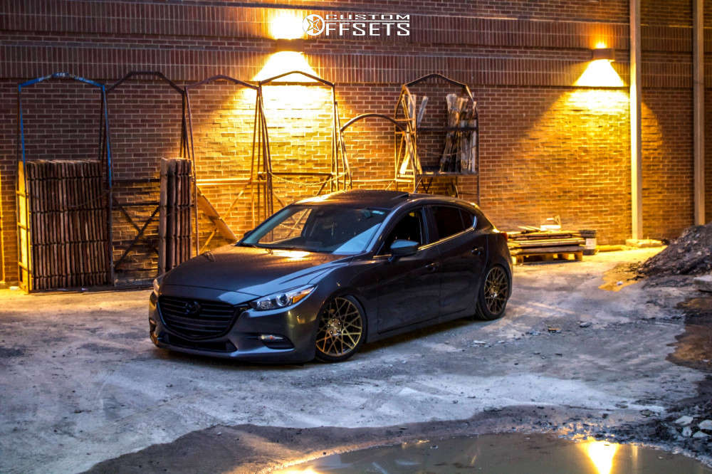 2018 Mazda 3 Sport with 18x8.5 35 AVID1 AV36 and 215/35R18 Nankang