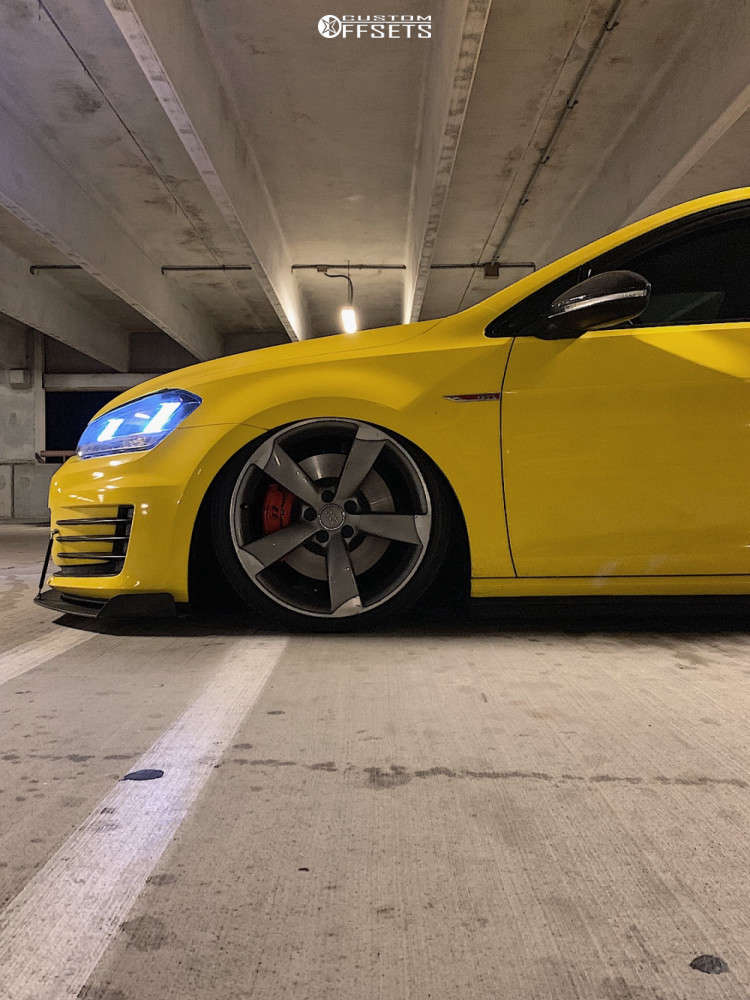 2017 Volkswagen GTI with 19x9 52 OEM Wheels Rotors and 215/35R19 ...