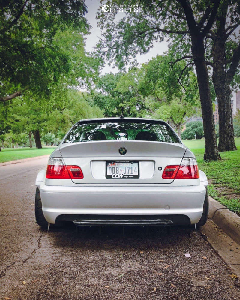 2004 BMW 330Ci Wheel Offset Flush Air Suspension 761022 Custom Offsets