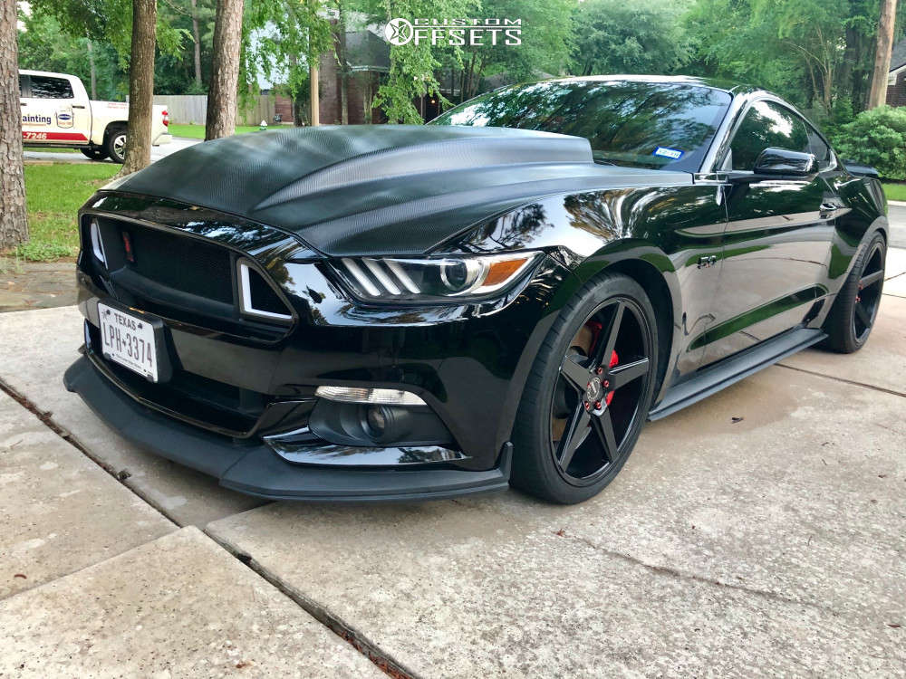 2016 Ford Mustang with 20x8.5 35 KMC Km685 and 255/35R20