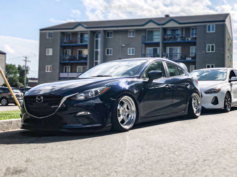 2016 Mazda 3 Sport with 18x9.5 22 ESR Sr06 and 215/35R18 Nankang