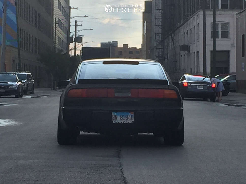 1987 Nissan 300ZX with 17x9.5 5 Cosmis Racing Xt-005r and 255