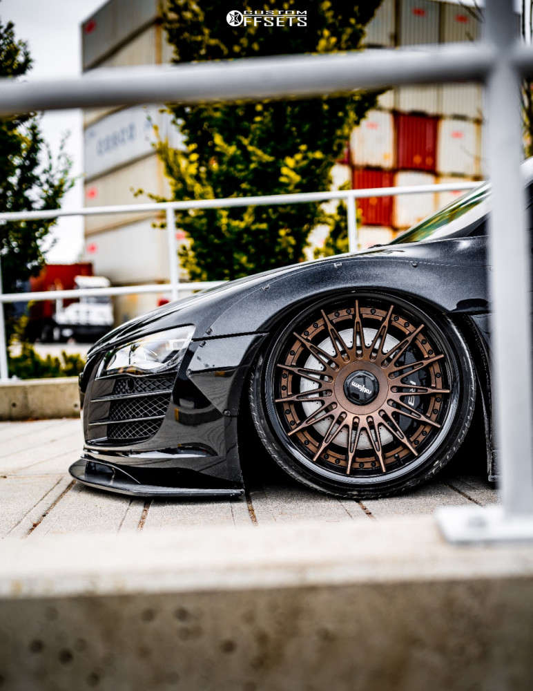 2010 Audi R8 with 20x10 -10 Rotiform Nek and 245/30R20 Pirelli P-zero ...