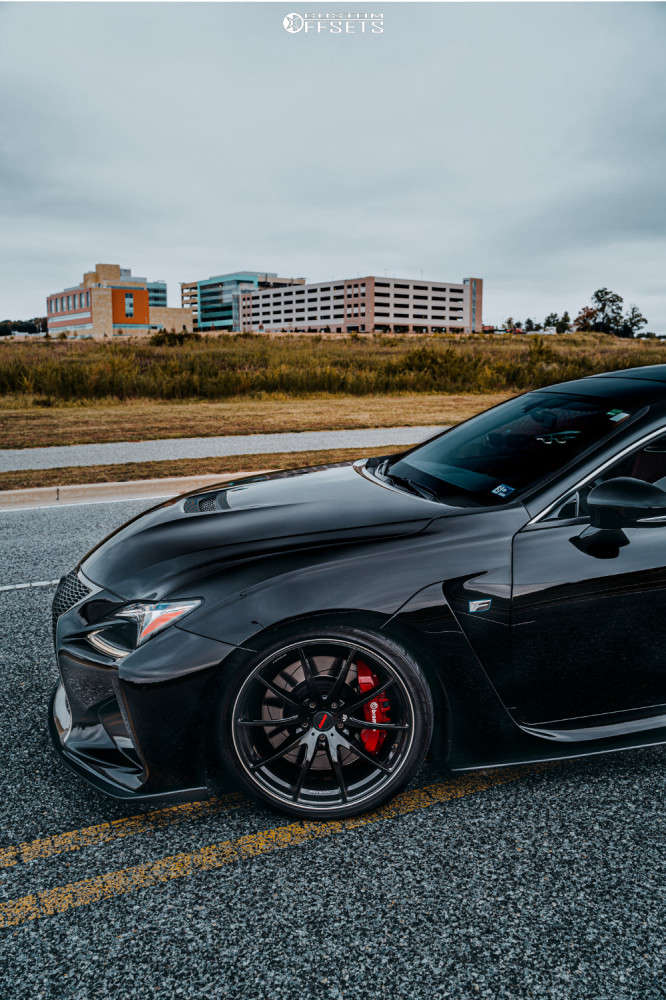 R Tye Lexus 2015 Lexus RC F with 20x8.5 36 Rays Engineering G25 and 245/35R20 Nitto ...