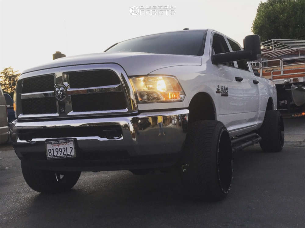 2018 Ram 2500 with 24x14 -76 TIS 544BM and 305/35R24 Atturo Az800 and ...