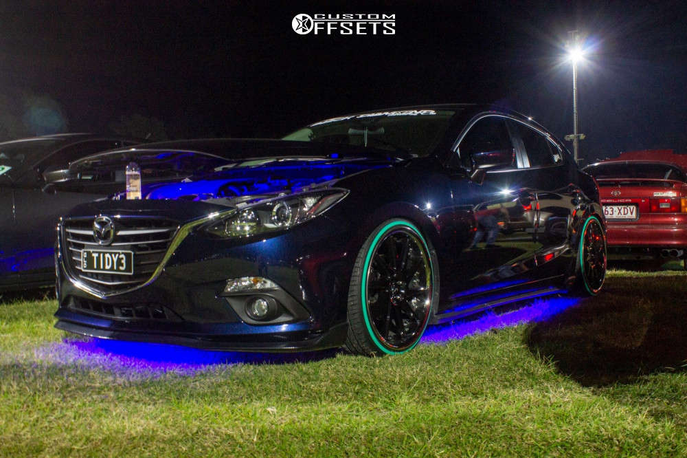 2016 Mazda 3 with 20x8.5 35 Hussla Maz and 225/35R20 Nankang NS-20