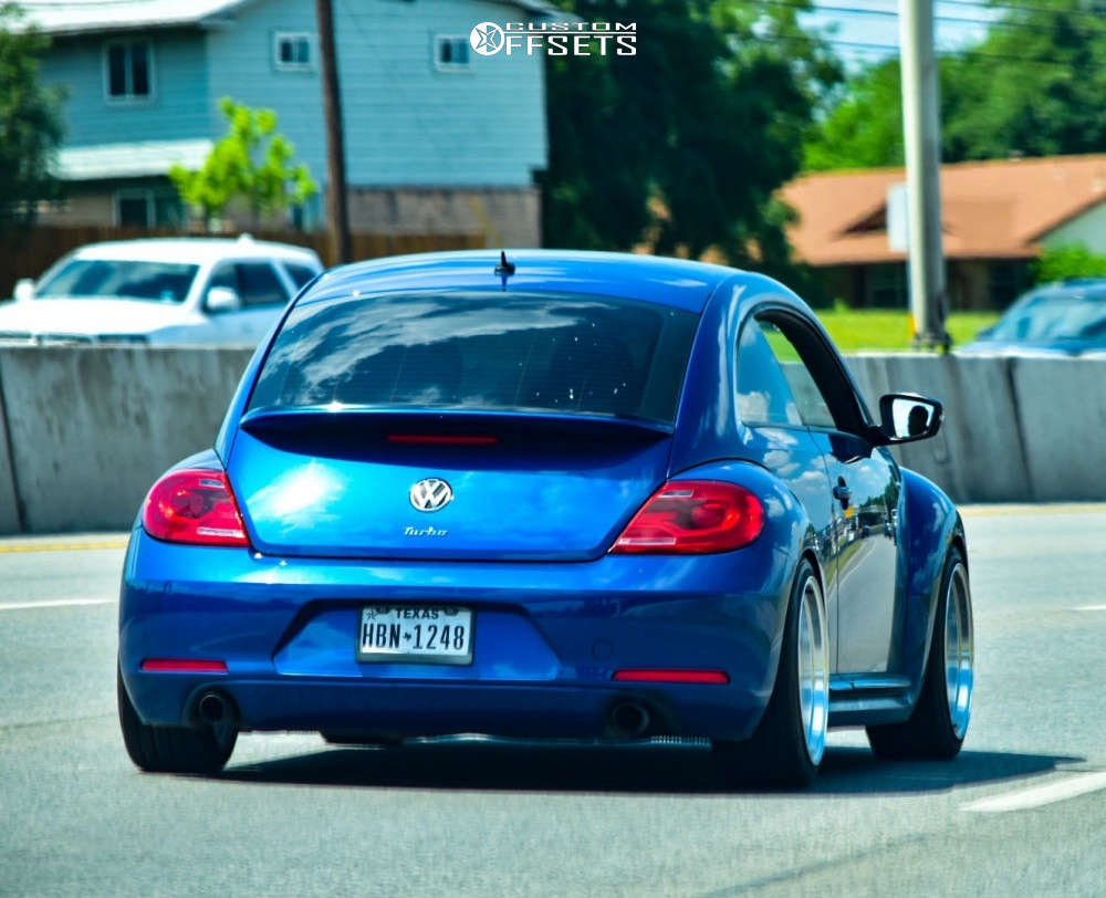 2012 Volkswagen Beetle with 18x9 30 JNC Jnc010 and 225/40R18 Nitto Nt555 G2  and Coilovers | Custom Offsets, image size:1000x812