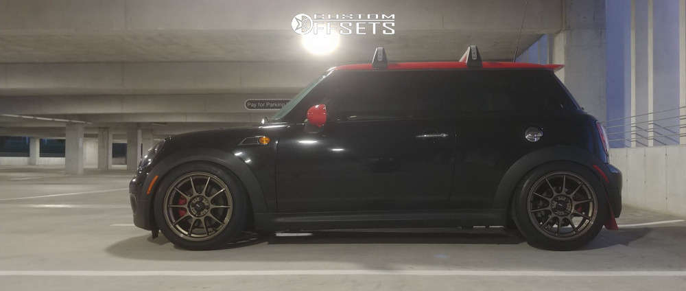 2010 Mini Cooper with 17x8 45 Konig Dekagram and 215/45R17 Nitto Neo ...