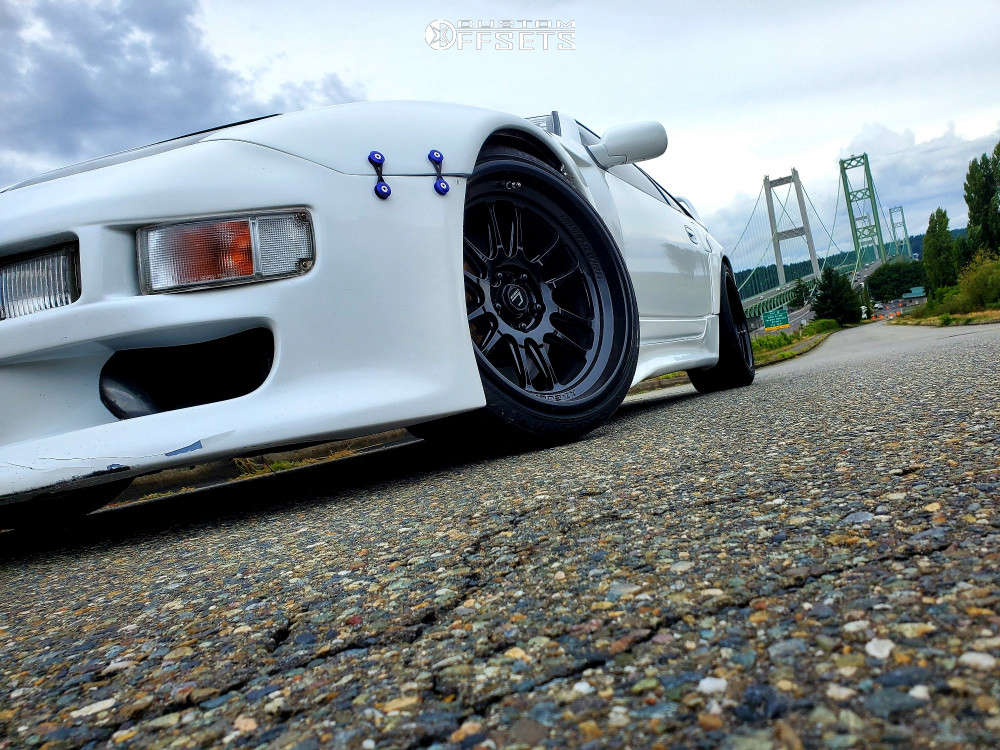 1990 Nissan 300ZX with 18x9.5 10 Cosmis Racing XT-206R and 225