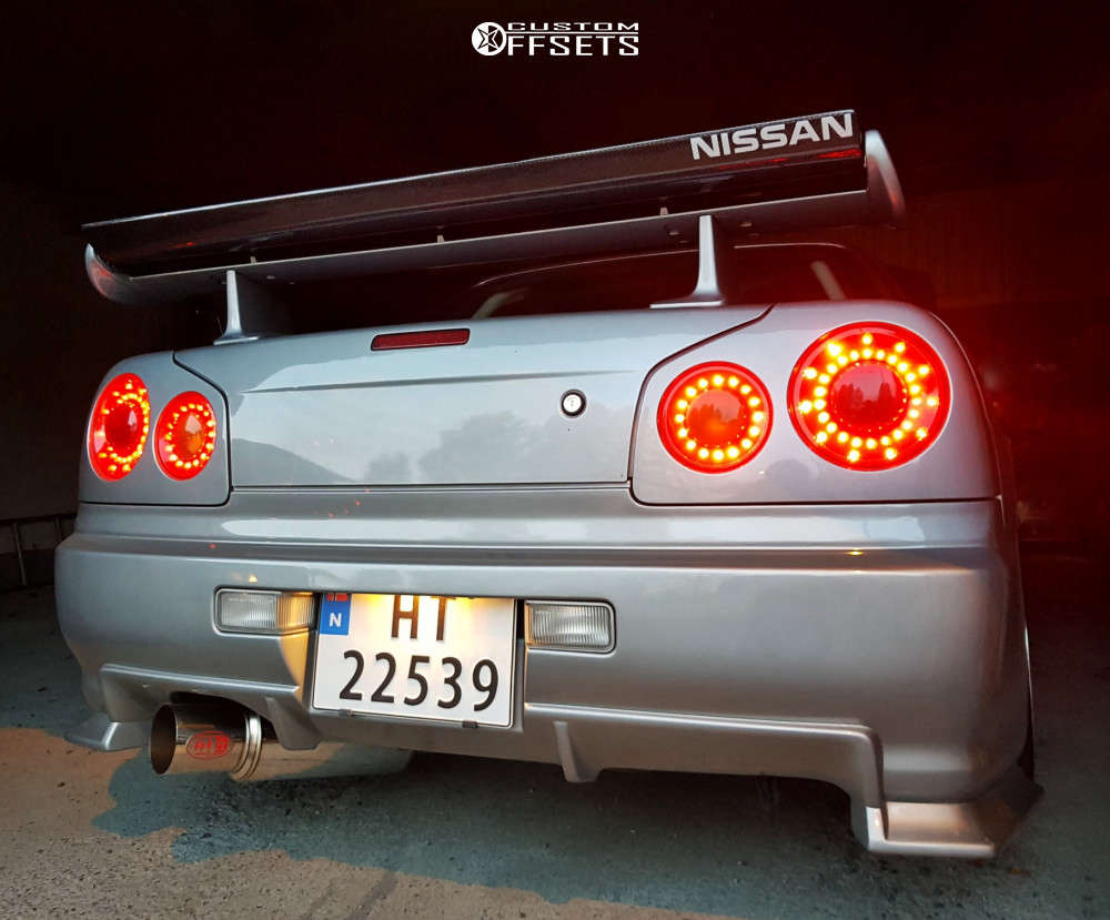 1999 Nissan Skyline R34 Wheel Offset Nearly Flush Coilovers Custom Offsets