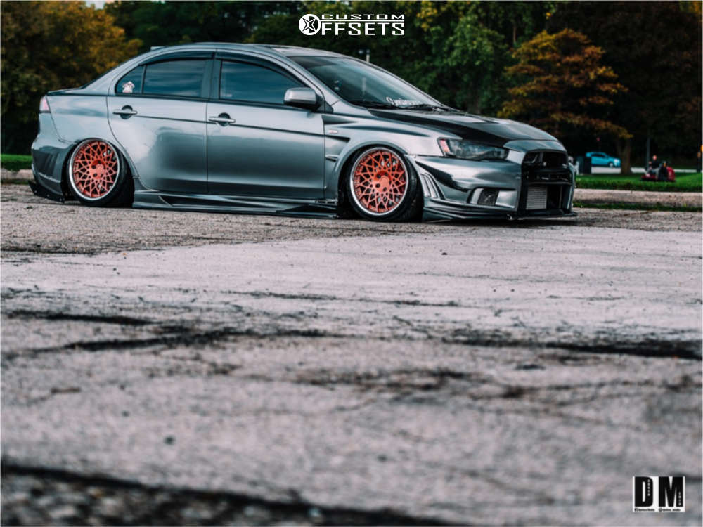 frog lancer 　custom order 2012 Mitsubishi Lancer with 18x9.5 22 SevenK Xenos and 215/40R18