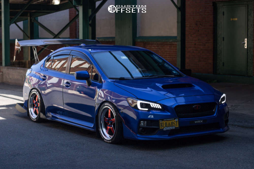 2015 Subaru WRX with 18x9 25 Cosmis Racing Xt-005r and 255/35R18