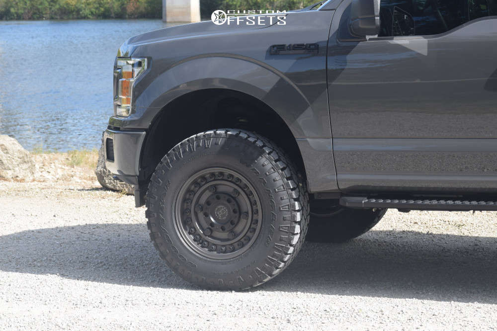 2018 Ford F-150 with 18x9.5 6 Black Rhino Armory and 285/75R18 Goodyear ...