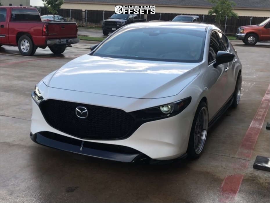 225/55R18, ブレギスタン,2019年 2019 Mazda 3 with 18x8.5 38 Enkei Ts-5 and 225/40R18