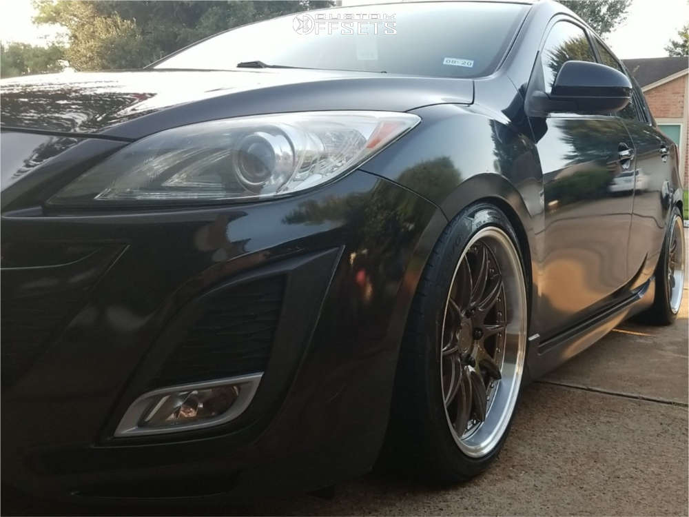 2010 Mazda 3 Sport with 18x8.5 35 Aodhan Ds07 and 225/35R18