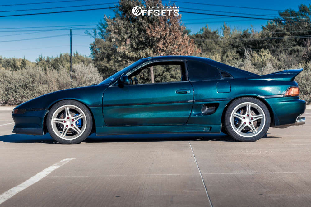 1991 Toyota MR2 with 17x8 33 Advan AVS-VS5 and 205/40R17 Continental ...