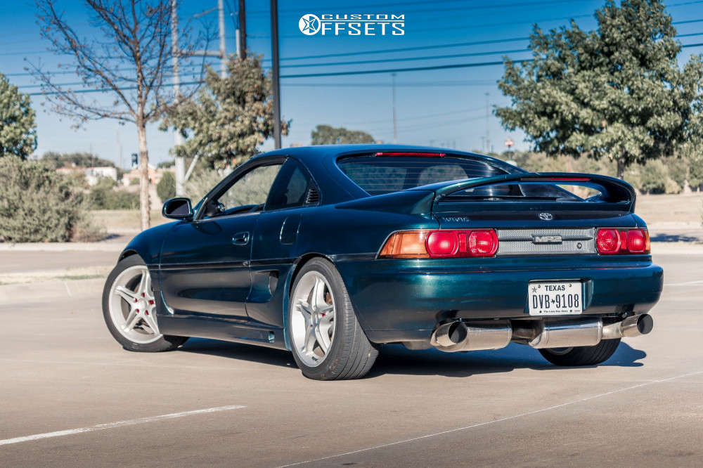 1991 Toyota MR2 with 17x8 33 Advan AVS-VS5 and 205/40R17 Continental ...