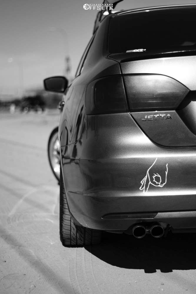 2014 Volkswagen Jetta Wheel Offset Nearly Flush Coilovers 827374 Custom Offsets
