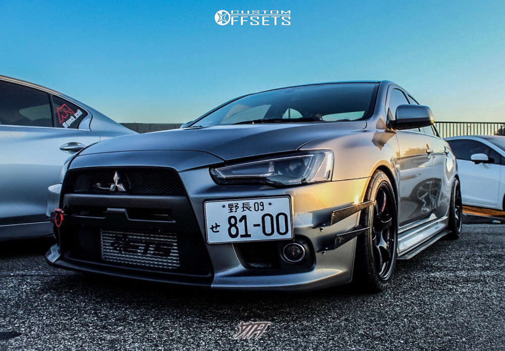 2013 Mitsubishi Lancer with 18x9.5 12 Rays Engineering 57DR and