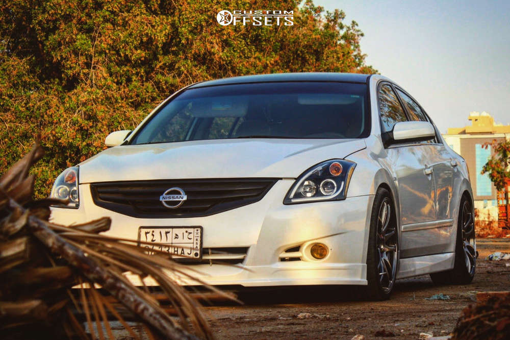2012 Nissan Altima with 19x8.5 30 ESR Sr08 and 235/35R19 Maxtrek ...