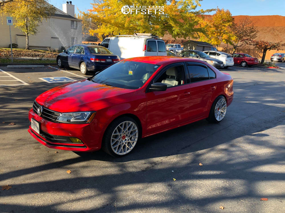 2016 Volkswagen Jetta with 18x8.5 35 Rotiform Blq and 215/35R18 ...