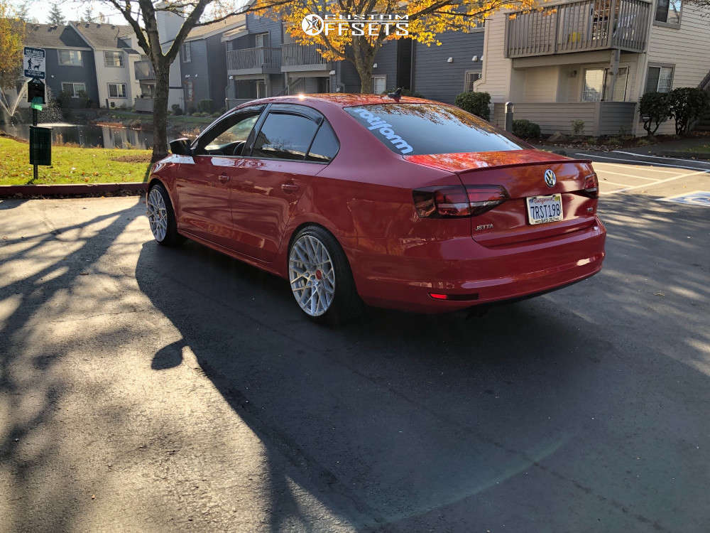 2016 Jetta Rear 2016 Volkswagen Jetta with 18x8.5 35 Rotiform Blq and 215/35R18 ...
