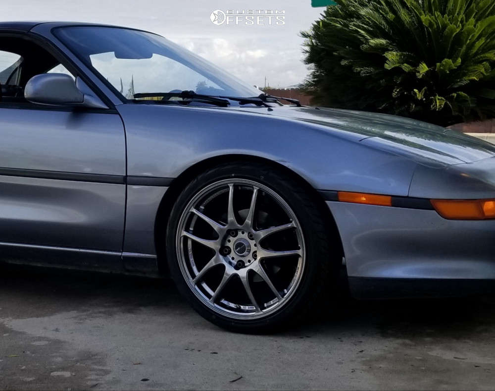 1992 Toyota MR2 with 17x8 35 Work Emotion Cr Kiwami and 225/35R17 ...