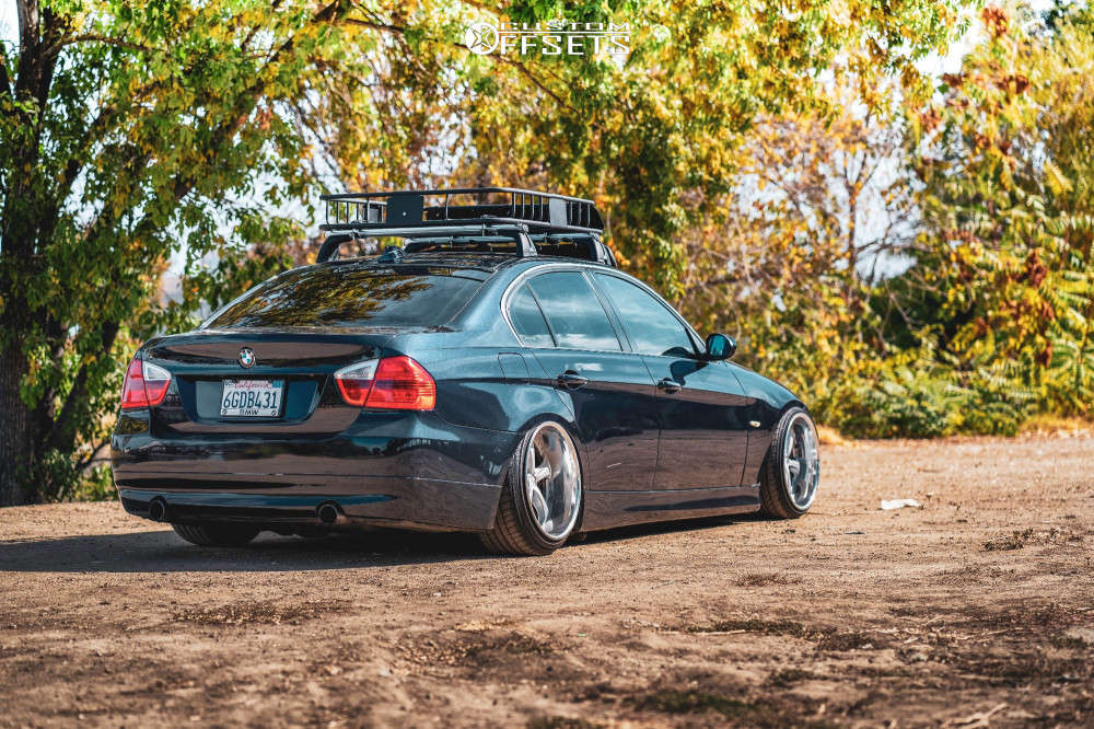 2008 BMW 335i with 18x10.5 1 Work VS KF and 215/35R18 Dcenti D9000 and ...