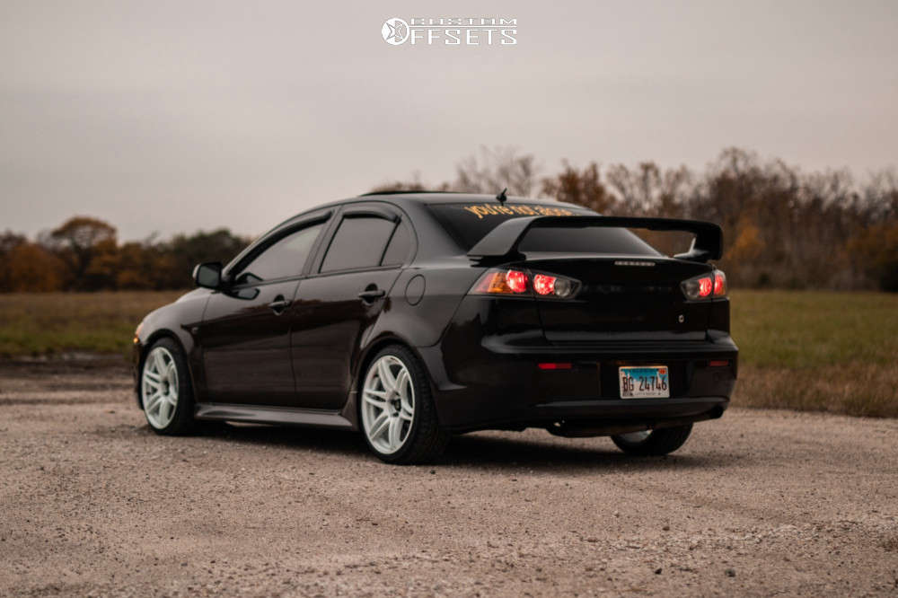2011 Mitsubishi Lancer with 18x8.5 22 Cosmis Racing Mrii and