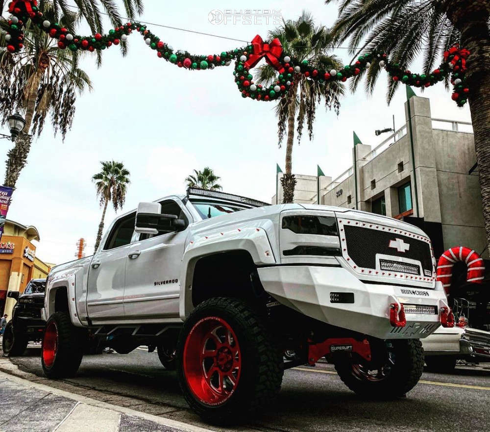 Off Road Monster M22 22x12 44 Black Red M22212870N44GBMLR Custom