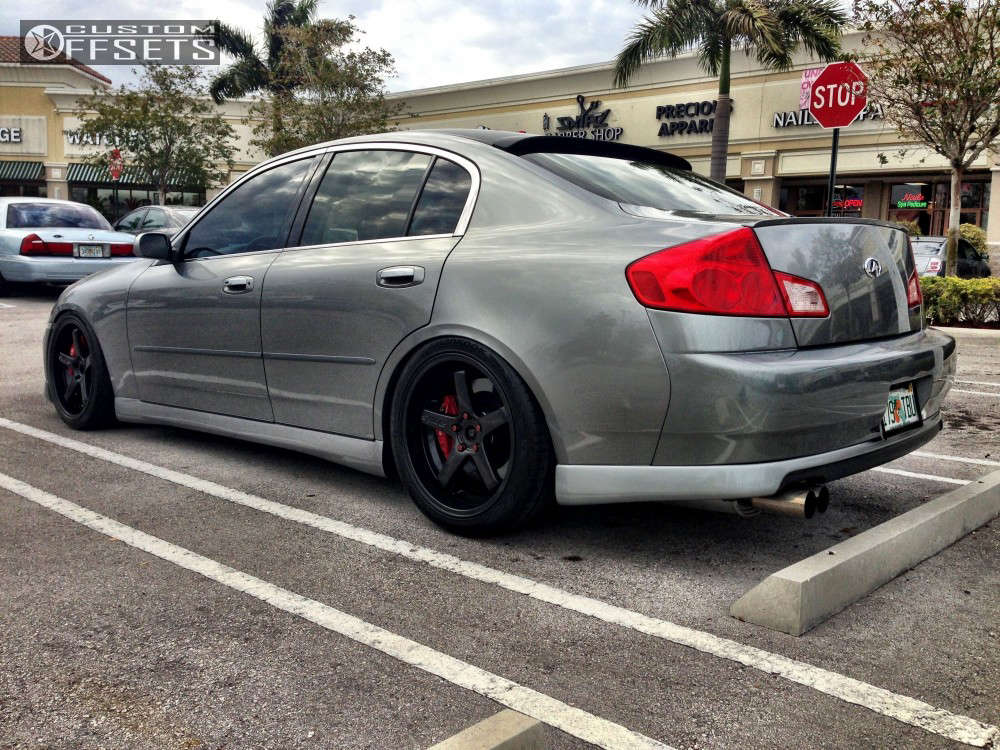 2006 INFINITI G35 with 19x9.5 25 Axis Hiro and 255/35R19 Hankook Ventus ...