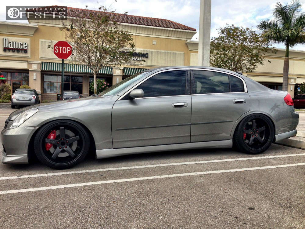 2006 INFINITI G35 with 19x9.5 25 Axis Hiro and 255/35R19 Hankook Ventus ...