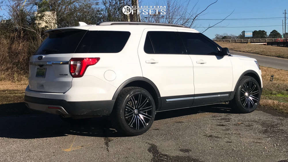 2016 Ford Explorer with 20x10.5 42 Milanni Khan and 255/50R20 Atturo ...