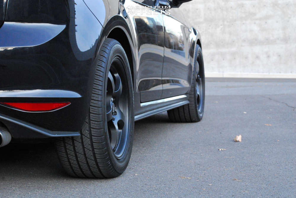 2015 Volkswagen GTI with 17x8 45 Motegi Mr131 and 245/45R17 Bridgestone ...
