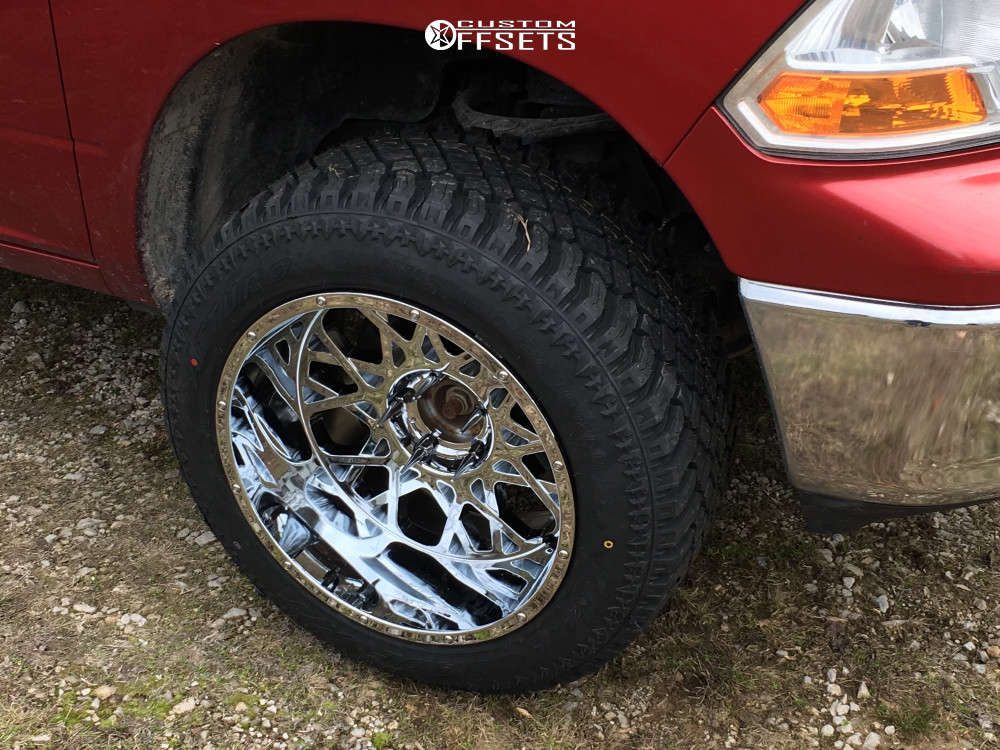 Vision Rocker Chrome 2009 Dodge Ram 1500 with 20x12 -51 Vision Rocker and 305/50R20 Atturo ...