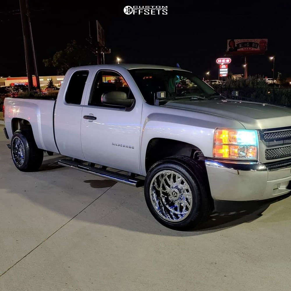 2012 Chevrolet Silverado 1500 with 20x12 -44 TIS 544V and 275/55R20 ...