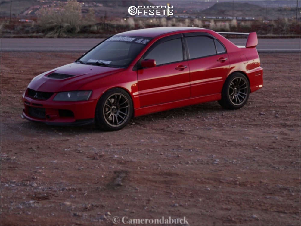 2003 Mitsubishi Lancer with 18x9.5 22 AVID1 AV20 and 255/40R18